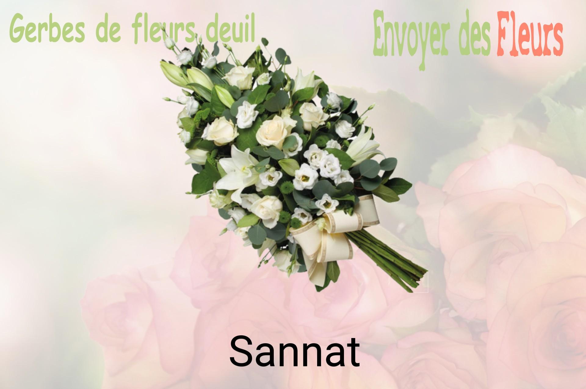 Gerbe de fleurs de deuil livrée à Sannat